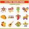 144 PCS Cinco De Mayo Temporary Tattoo Set for Mexican Themed Party, Fiesta Party Fake Tattoos Stickers Sombrero Hats, Taco Design, Face Body Tattoo Decorations